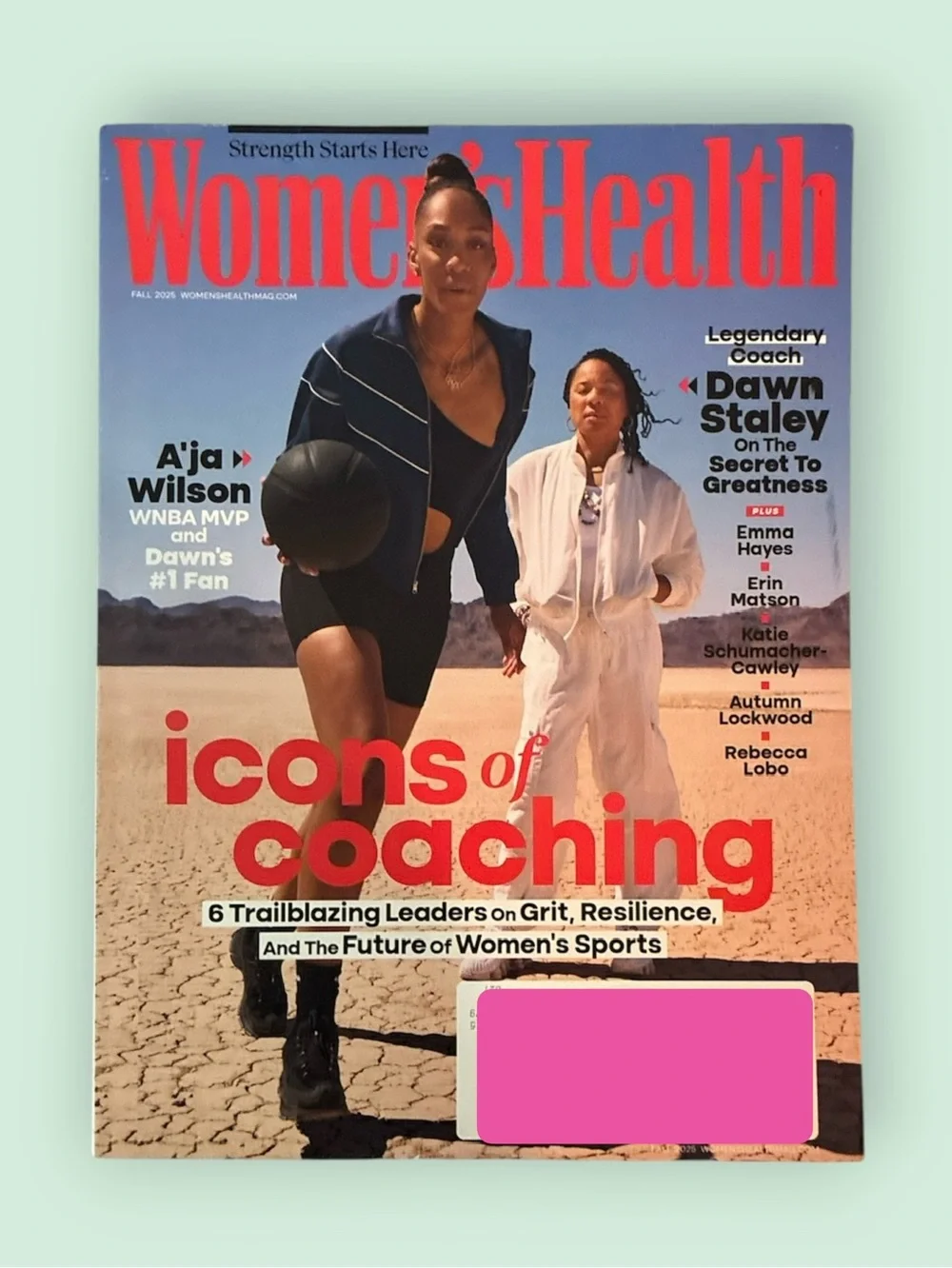 Womens Health Magazine Fall 2025 Dawn Staley and A'ja Wilson Leading Coaches